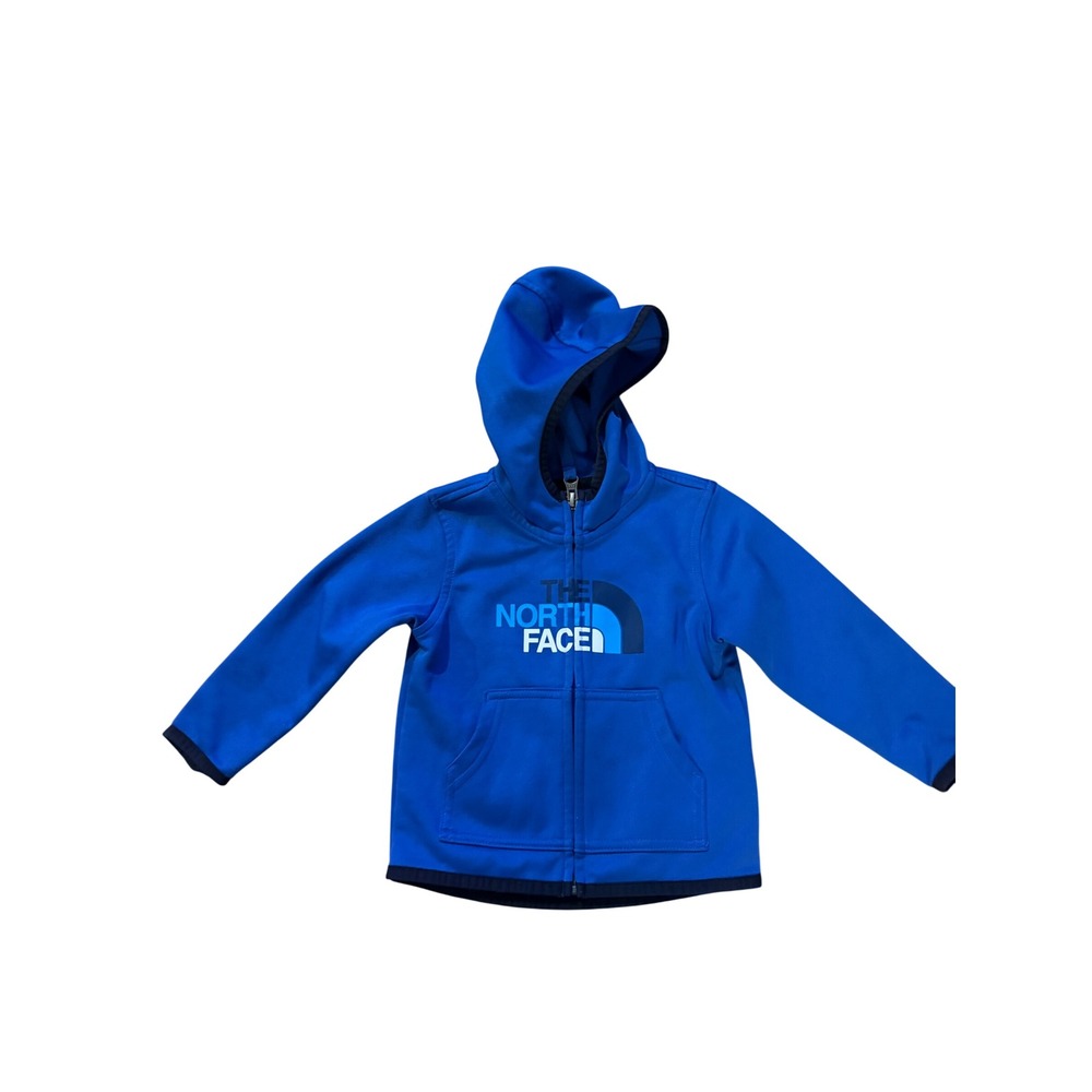 The North Face Infant Boys Blue Fleece Full Zip Hooded Jacket Size 6-12M Outdoor